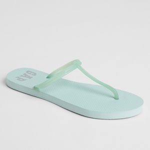 Gap Logo T Style Flip Flop Sandals Fantasy Aqua Green Turquoise Blue Women's 7